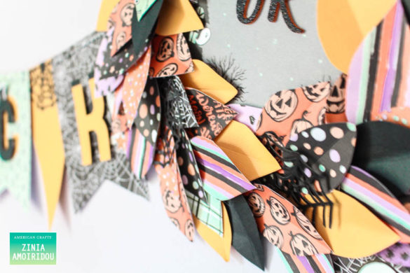 BOOtiful Halloween Banner and Wreath decoration. @abstractinspiration @americancrafts #americancrafts #acbootifulnight #halloween #homedecor #diydecoration #diy #ziniaamoiridou #abstractinspiration