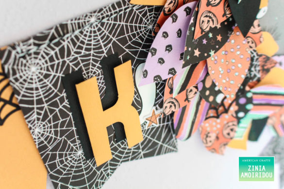 BOOtiful Halloween Banner and Wreath decoration. @abstractinspiration @americancrafts #americancrafts #acbootifulnight #halloween #homedecor #diydecoration #diy #ziniaamoiridou #abstractinspiration