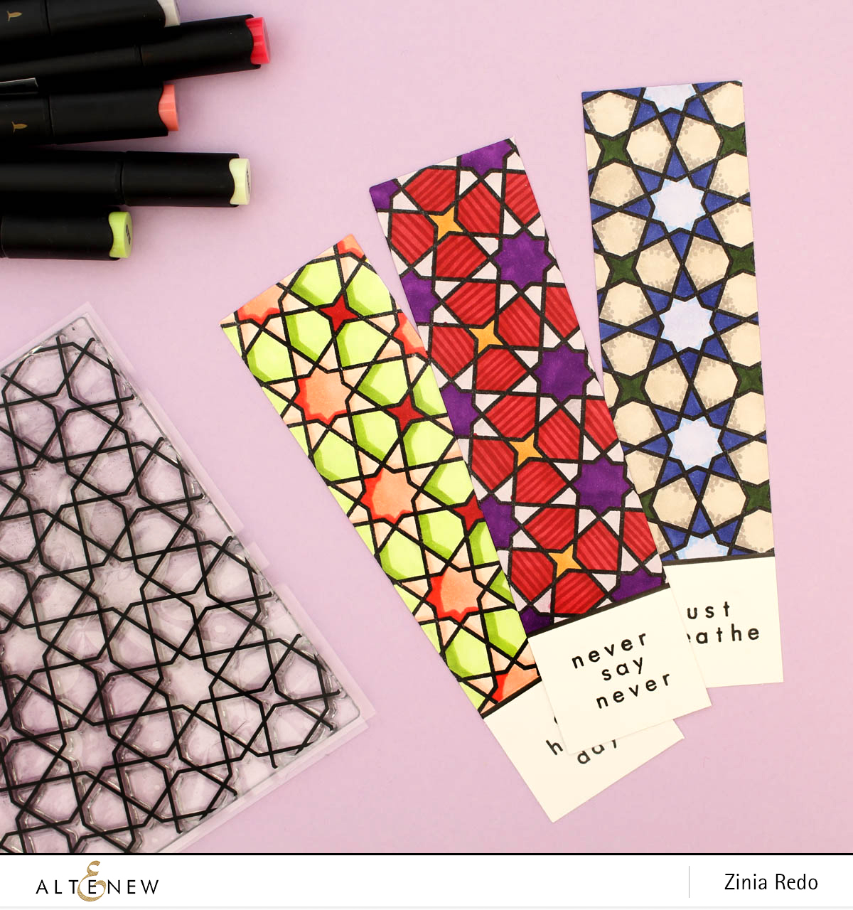 Altenew Color Therapy Blog Hop 3 Ways to add texture to your coloring with alcohol markers. @ziniaredo @altenewllc #ziniaredo #coloring #altenew #alcoholmarkers