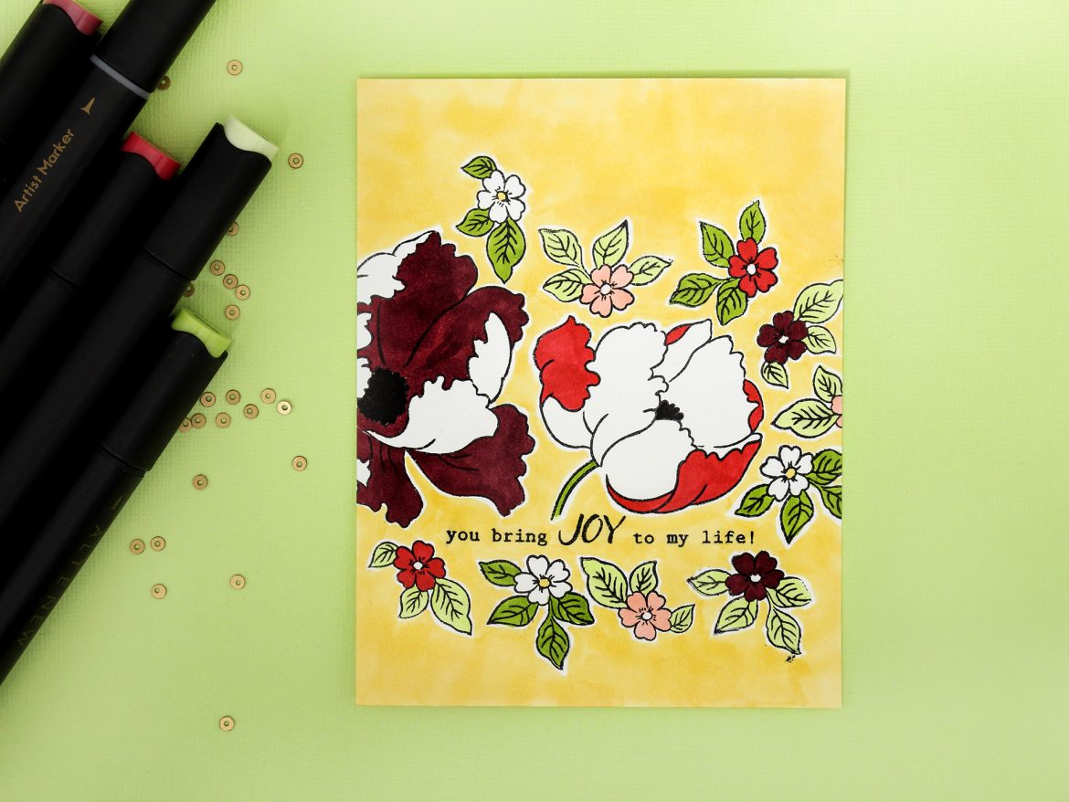 Altenew Build-A-Flower: Poppy Release Blog Hop + Giveaway @ZiniaRedo #ziniaredo #altenew